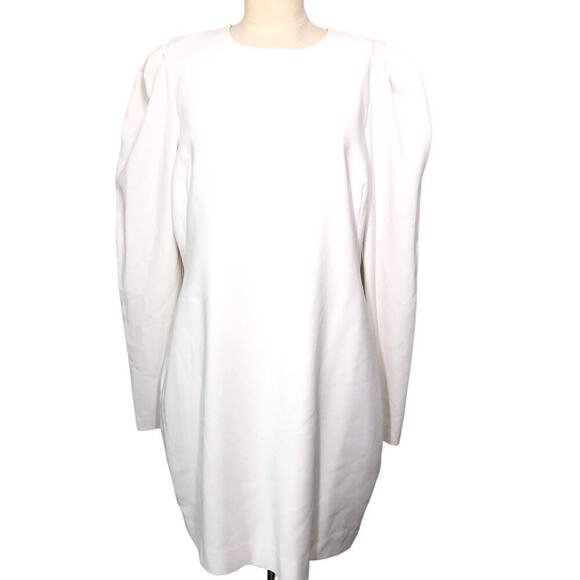 Black Halo Hadley Dress Long Sleeves White Woven Size 16 - Picture 4 of 9
